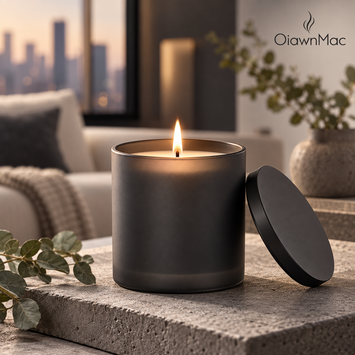 Matte Black City Glow Scented Candle