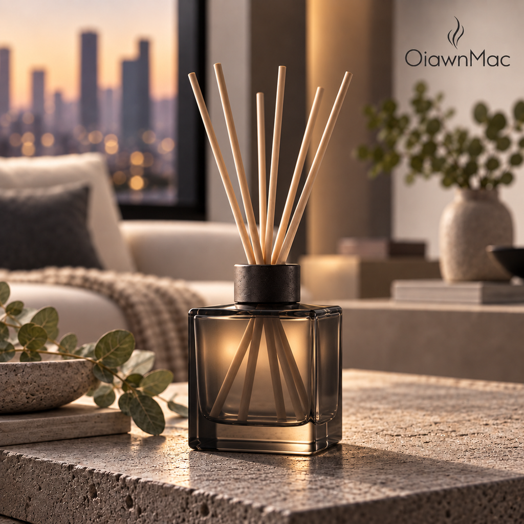 Square Smoked Glass Reed Diffuser