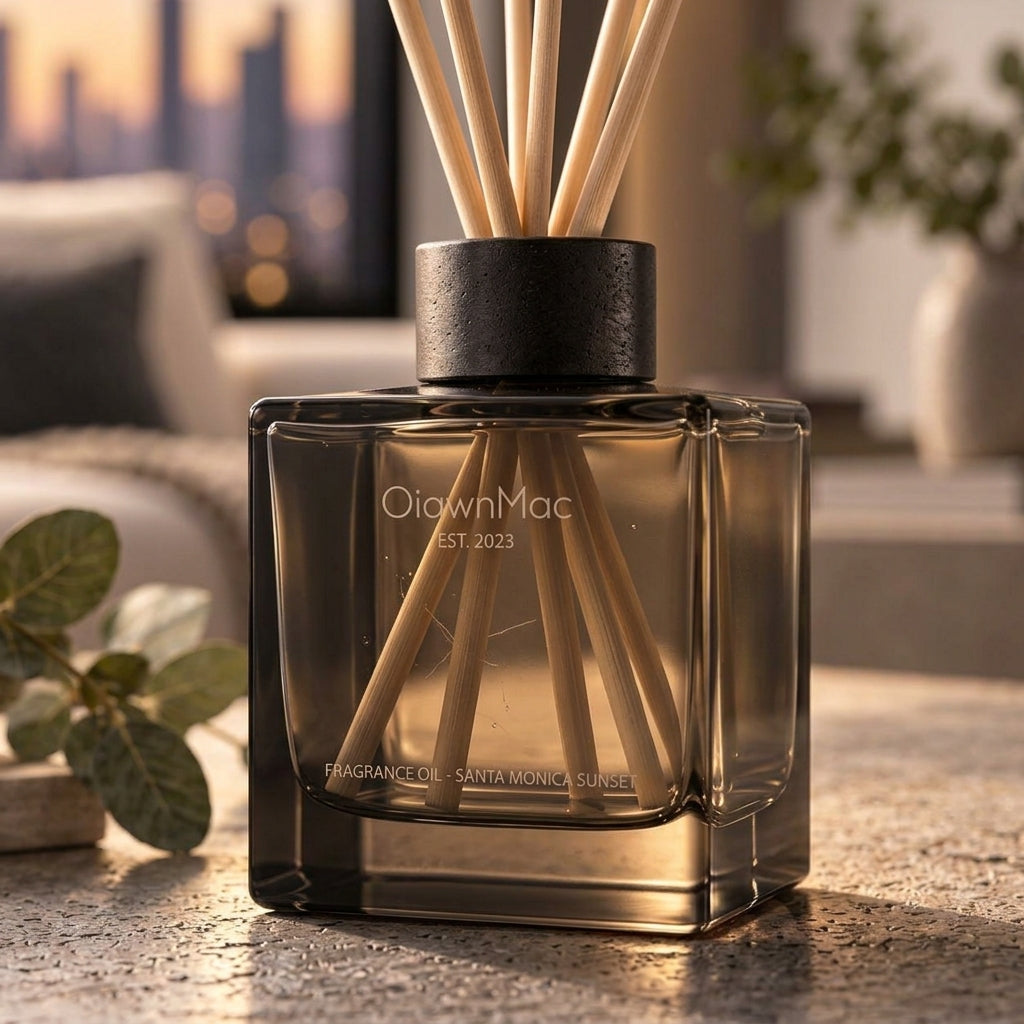 Square Smoked Glass Reed Diffuser