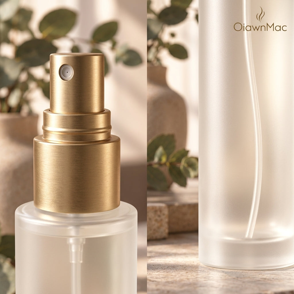 Frosted Glass Gold-Tone Room & Linen Mist