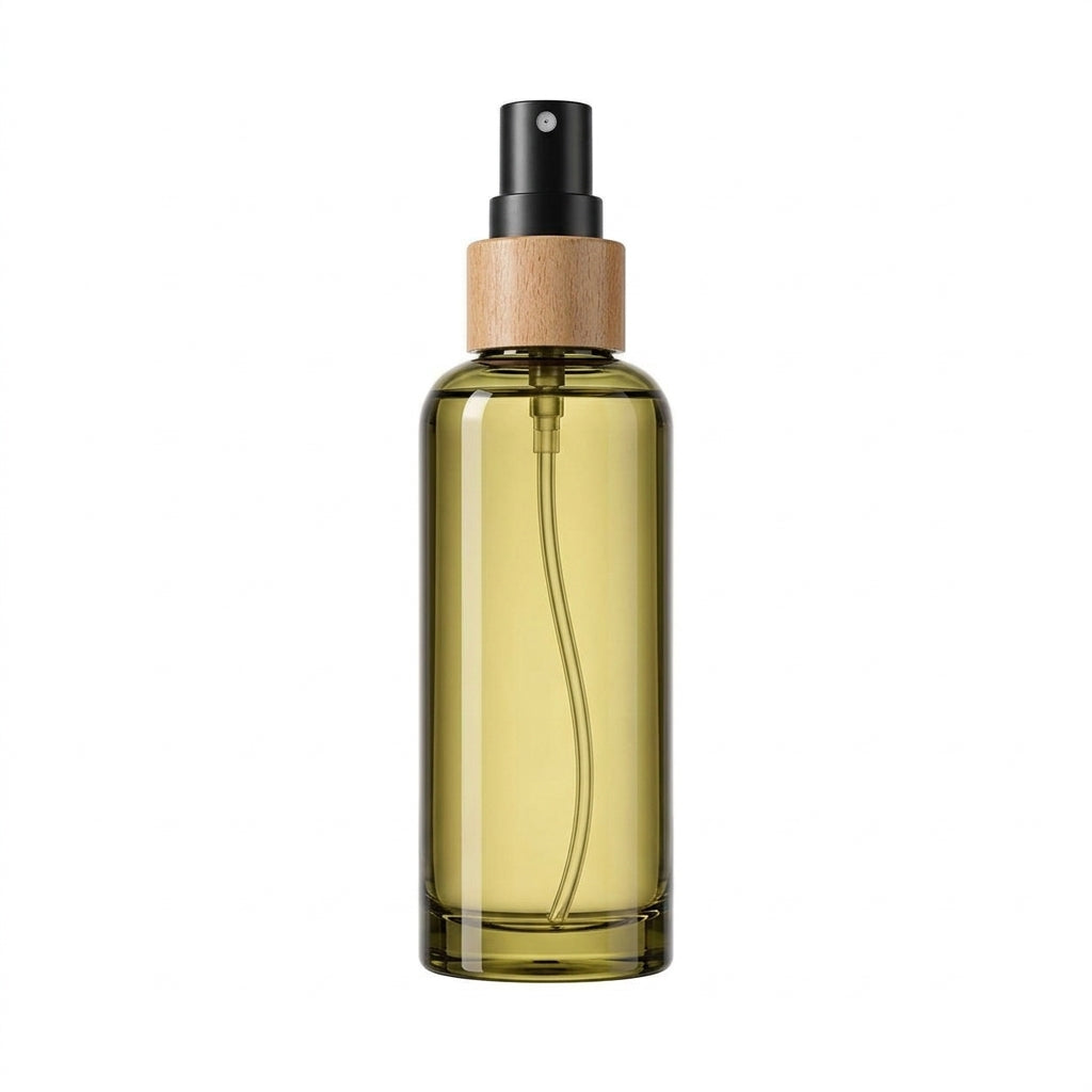 Olive Glass Wood Accent Home Fragrance Mist
