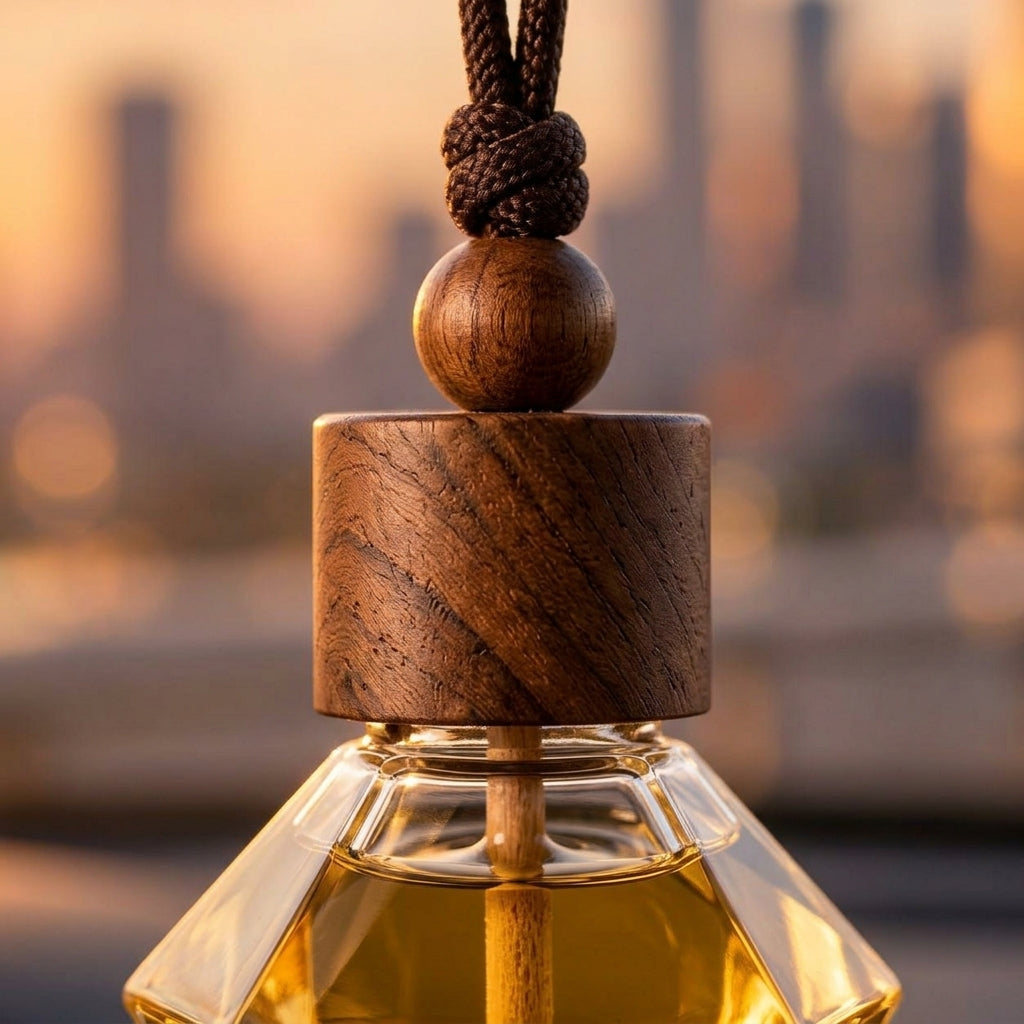 Diamond-Cut Amber Car Hanging Diffuser