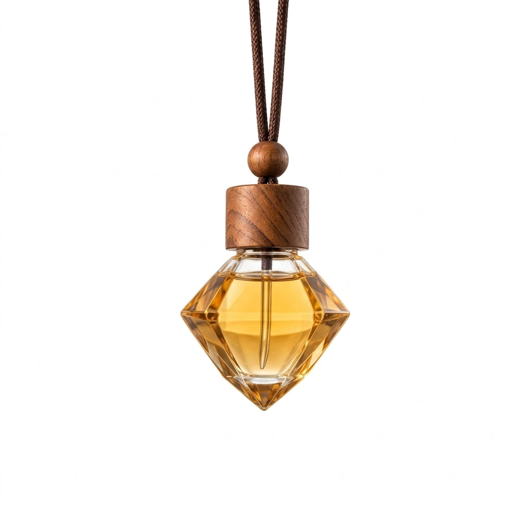 Diamond-Cut Amber Car Hanging Diffuser