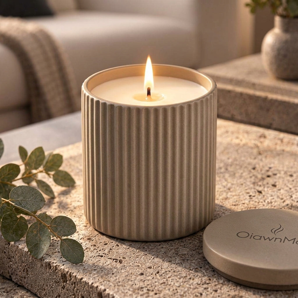 Ribbed candle detail
